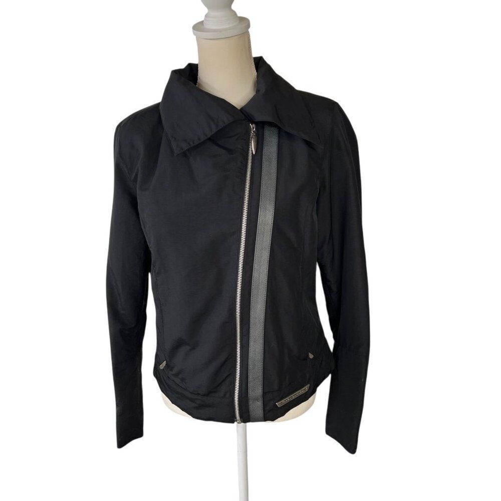 Harley-Davidson Women's Asymmetric Zip Waterproof Textile Riding Jacket in Black